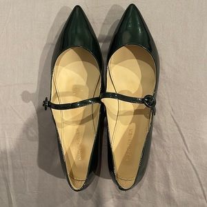 Like-new Marc Fisher Mary Jane Flats (Size 10 - Dark Green)